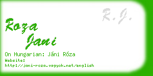 roza jani business card